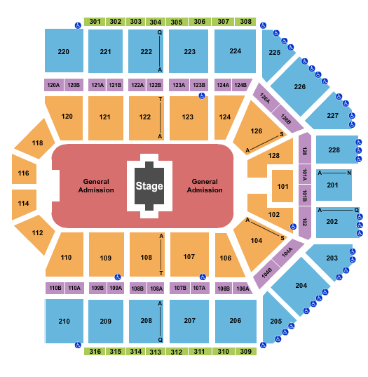 Van Andel Arena Kane Brown Seating Chart